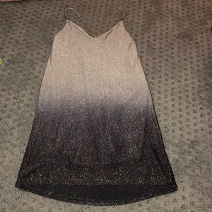 Ombré dress, silver sparkle